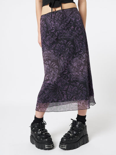 Dark Renaissance Midi Mesh Skirt