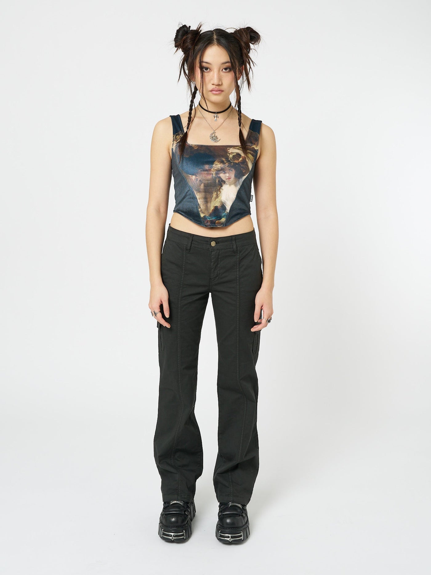 Eve Black Y2K Cargo Pants - Minga  US