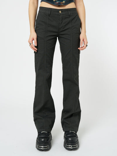 Eve Black Y2K Cargo Pants - Minga  US