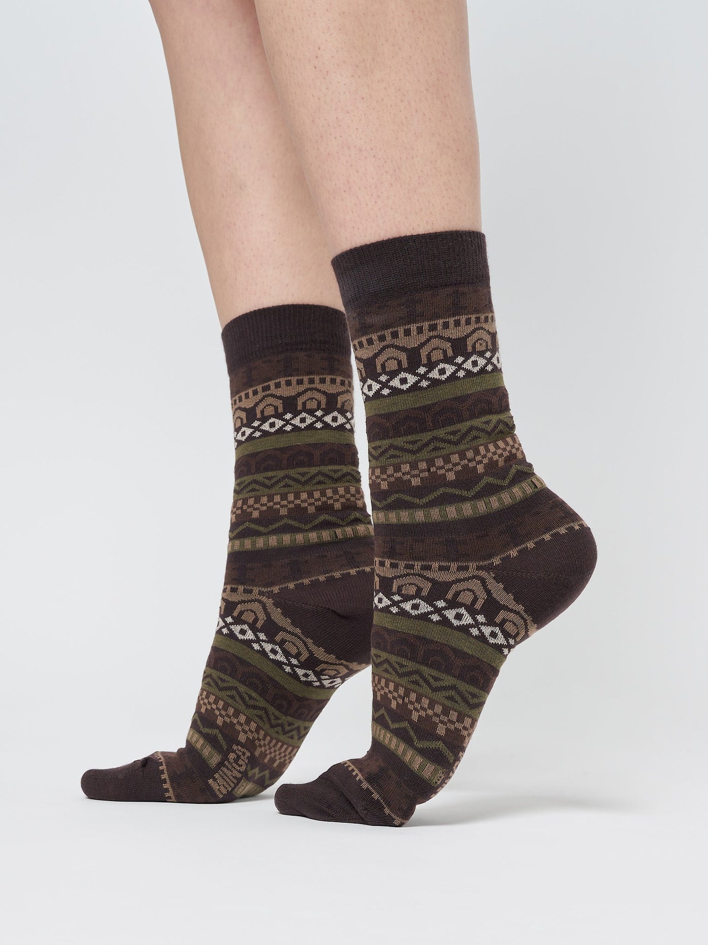 Grandma Jacquard Knit Socks - Minga  US