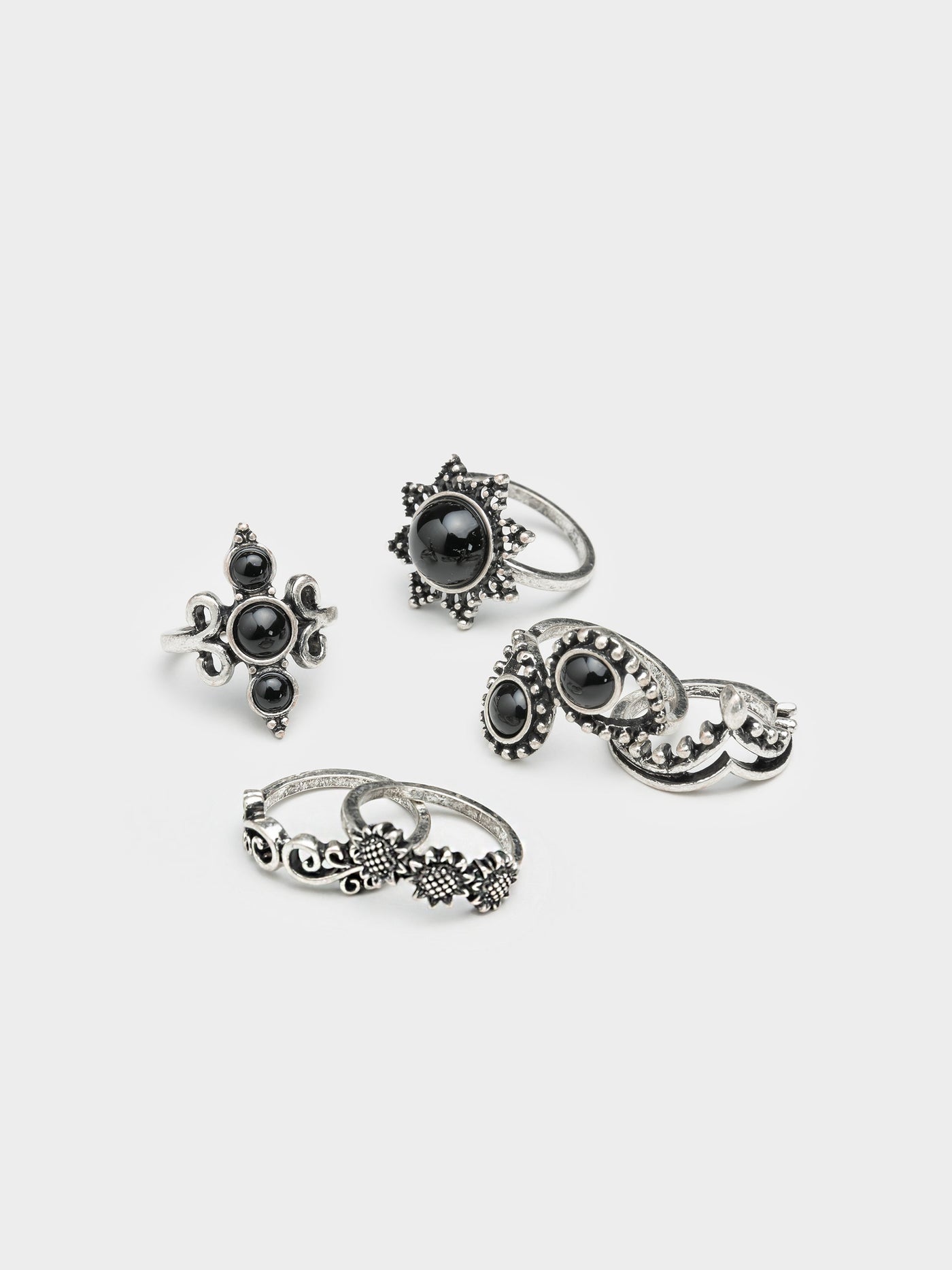 Leif Silver Ring Set 6 PC