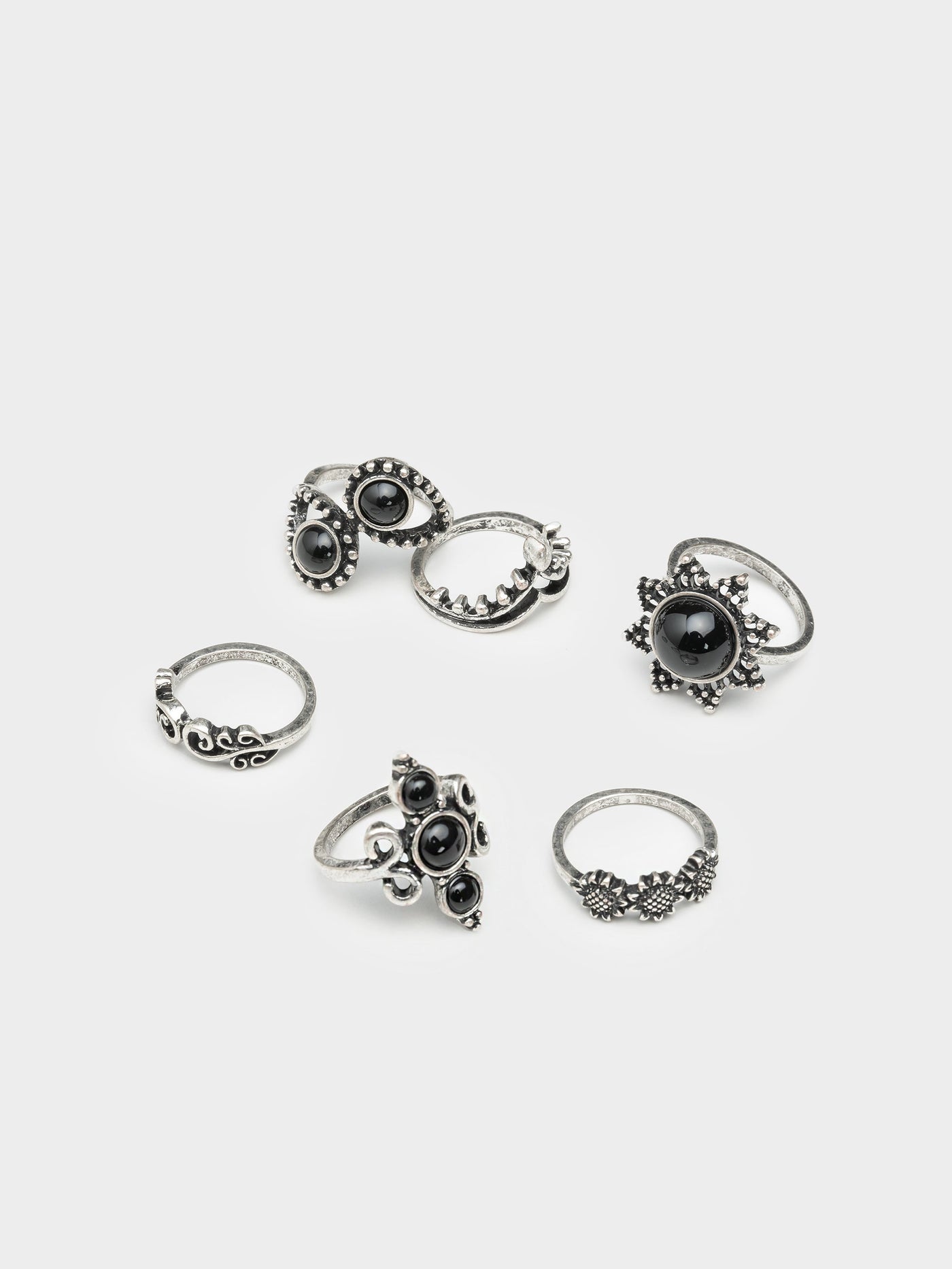 Leif Silver Ring Set 6 PC