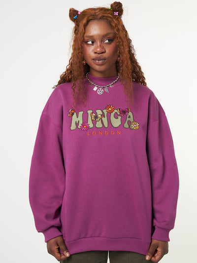 Minga London oversized sweatshirt with alaska graphic
