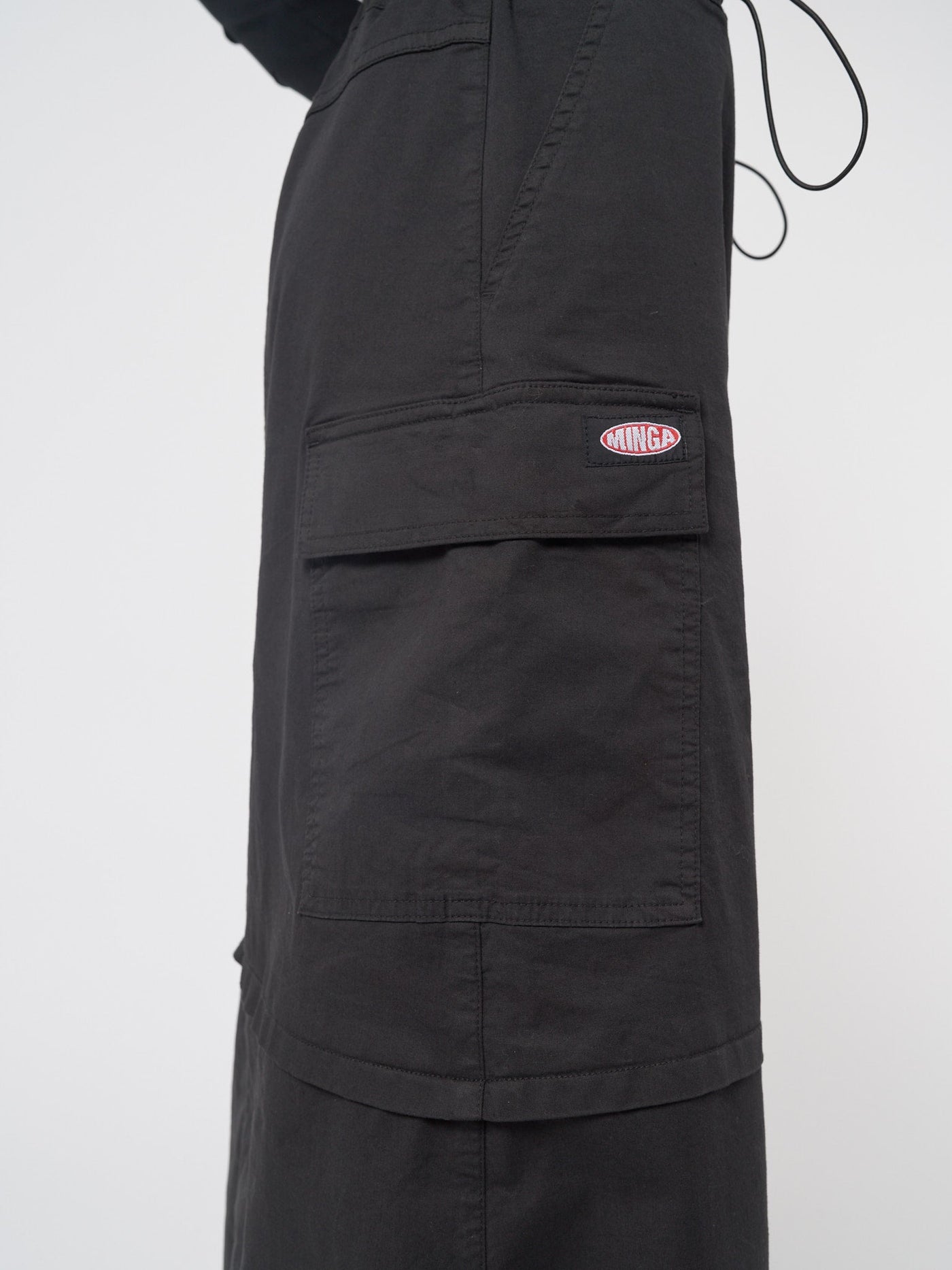 Ruby Black Maxi Tech Cargo Skirt - Minga  US