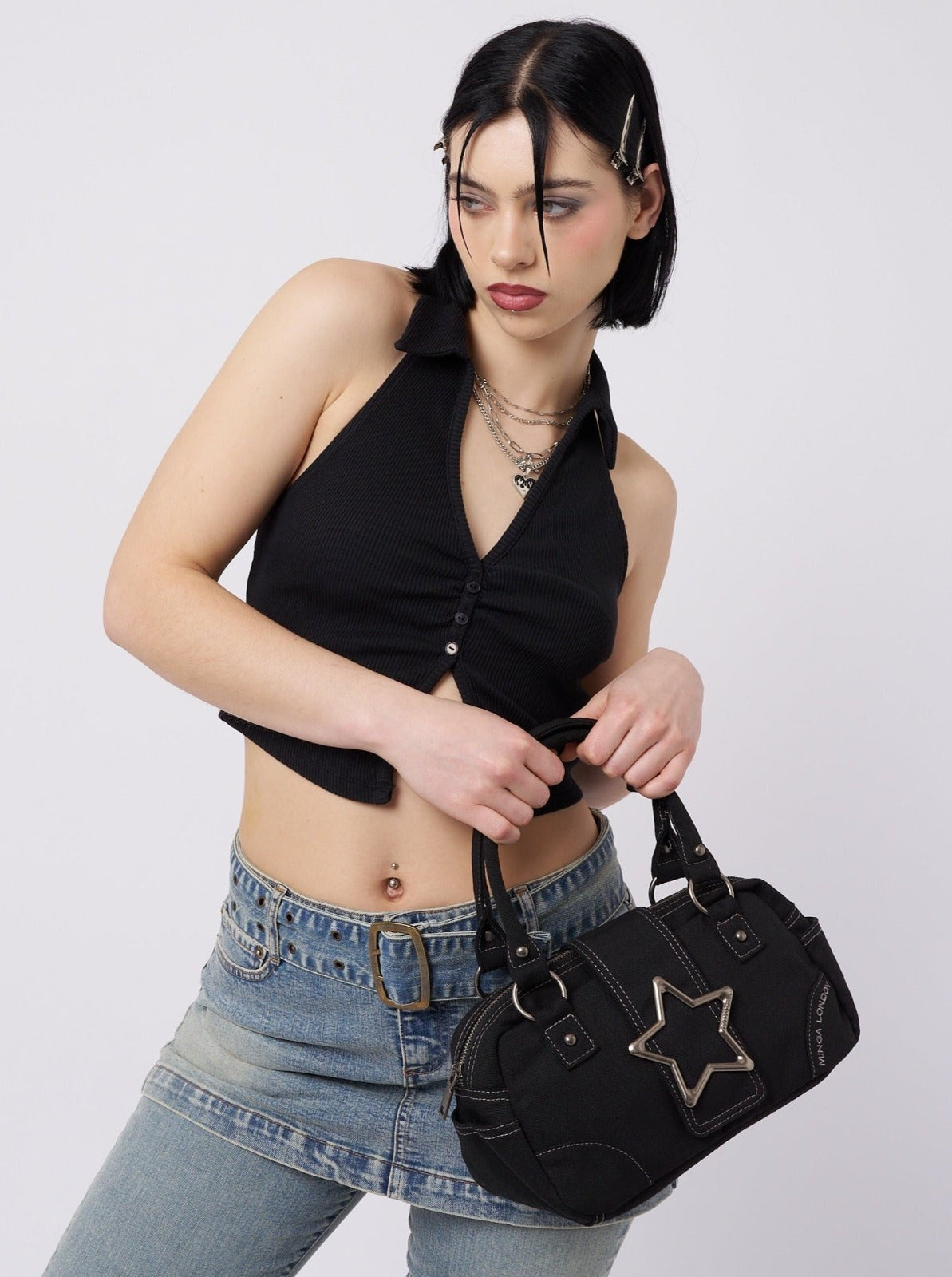 Star Girl Black Y2k Handbag - Minga  US